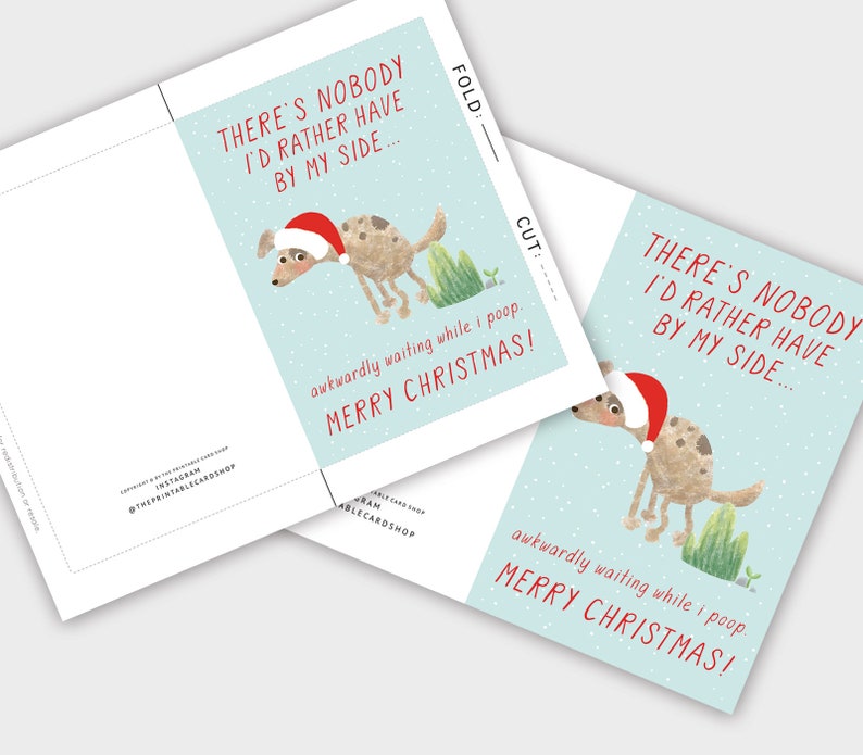 Pet Holiday Card, Printable Christmas Cards From the Dog, Funny Dog ...