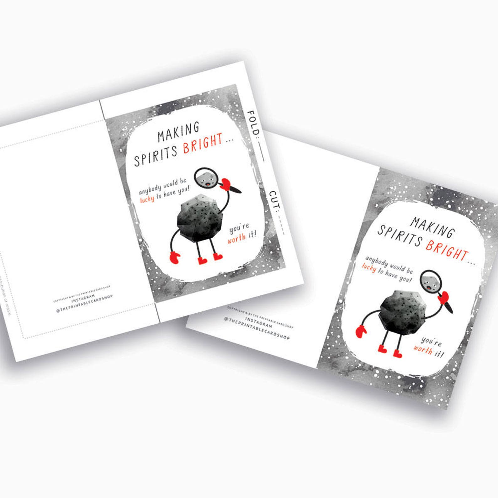 Printable Christmas Cards, Funny Christmas Card Instant Download, Happy ...