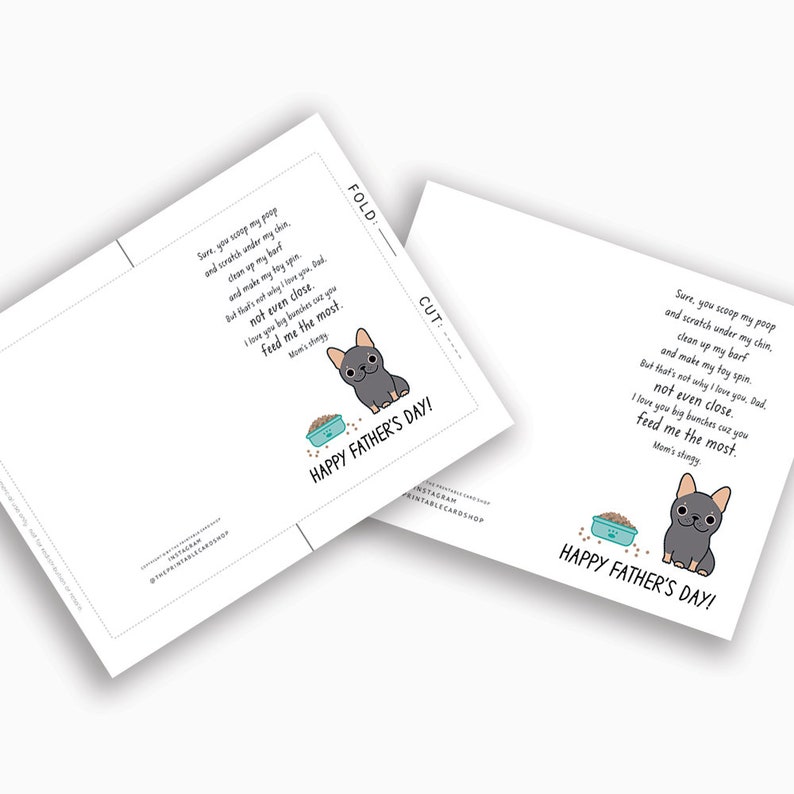 Pet Dad Printable Fathers Day Cards Instant Download Funny - Etsy
