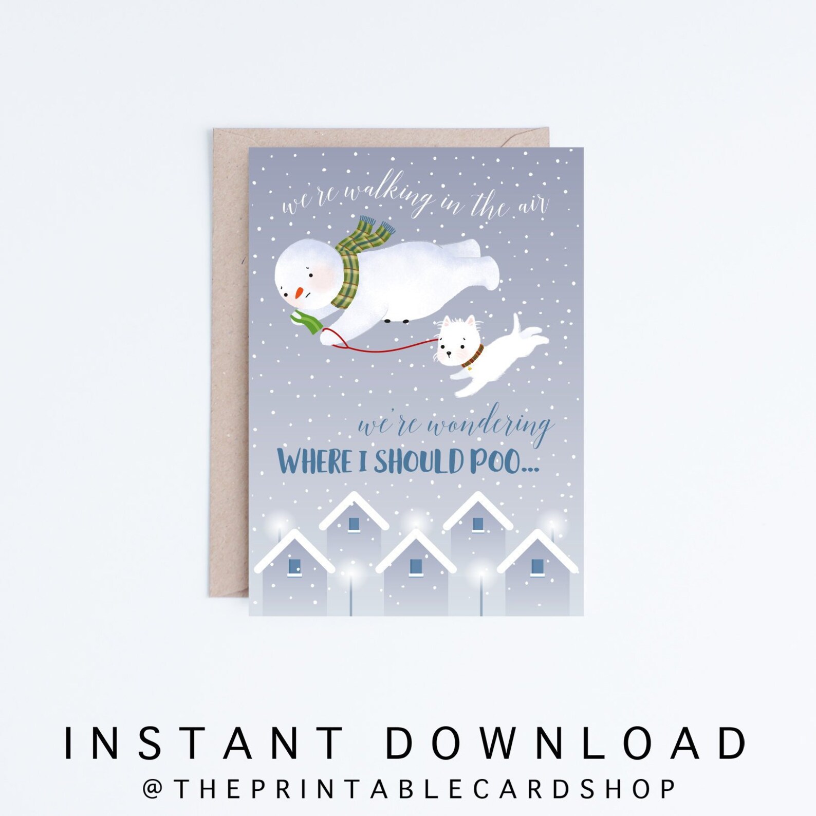 Pet Holiday Card, Printable Dog Christmas Cards, Funny Christmas Card ...