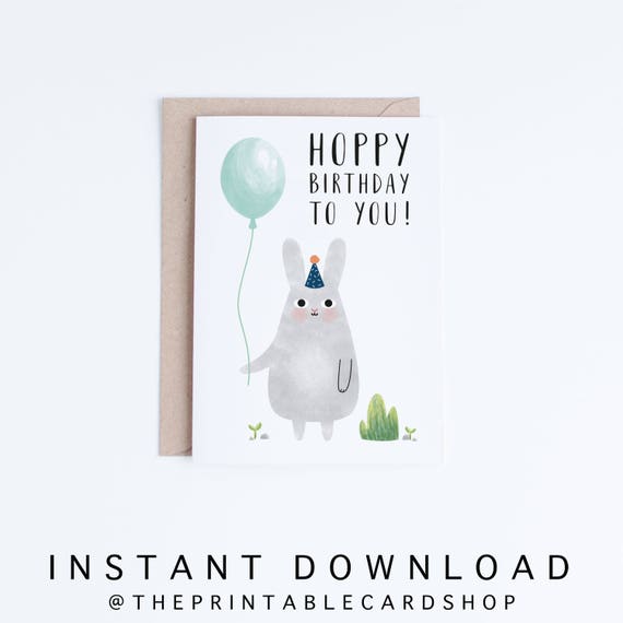printable birthday cards kids birthday card instant download etsy
