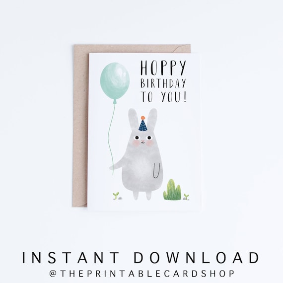 printable birthday cards kids birthday card instant download etsy