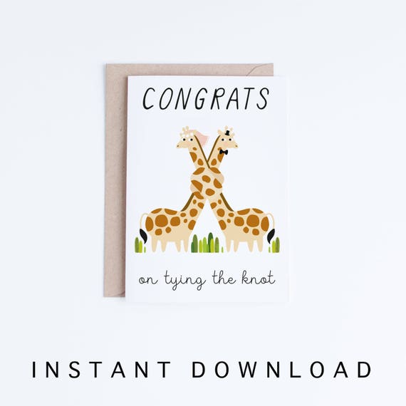 Printable Marriage ceremony Playing cards, Electronic Congratulations Playing cards, Congrats Card Immediate Obtain, Humorous Romantic relationship Card, Adorable Example, Giraffe Card photograph about Congratulations Cards Printable identified as Printable Wedding day Playing cards, Electronic Congratulations Playing cards, Congrats Card Immediate Obtain, Amusing Romantic relationship Card, Lovable Case in point, Giraffe Card
