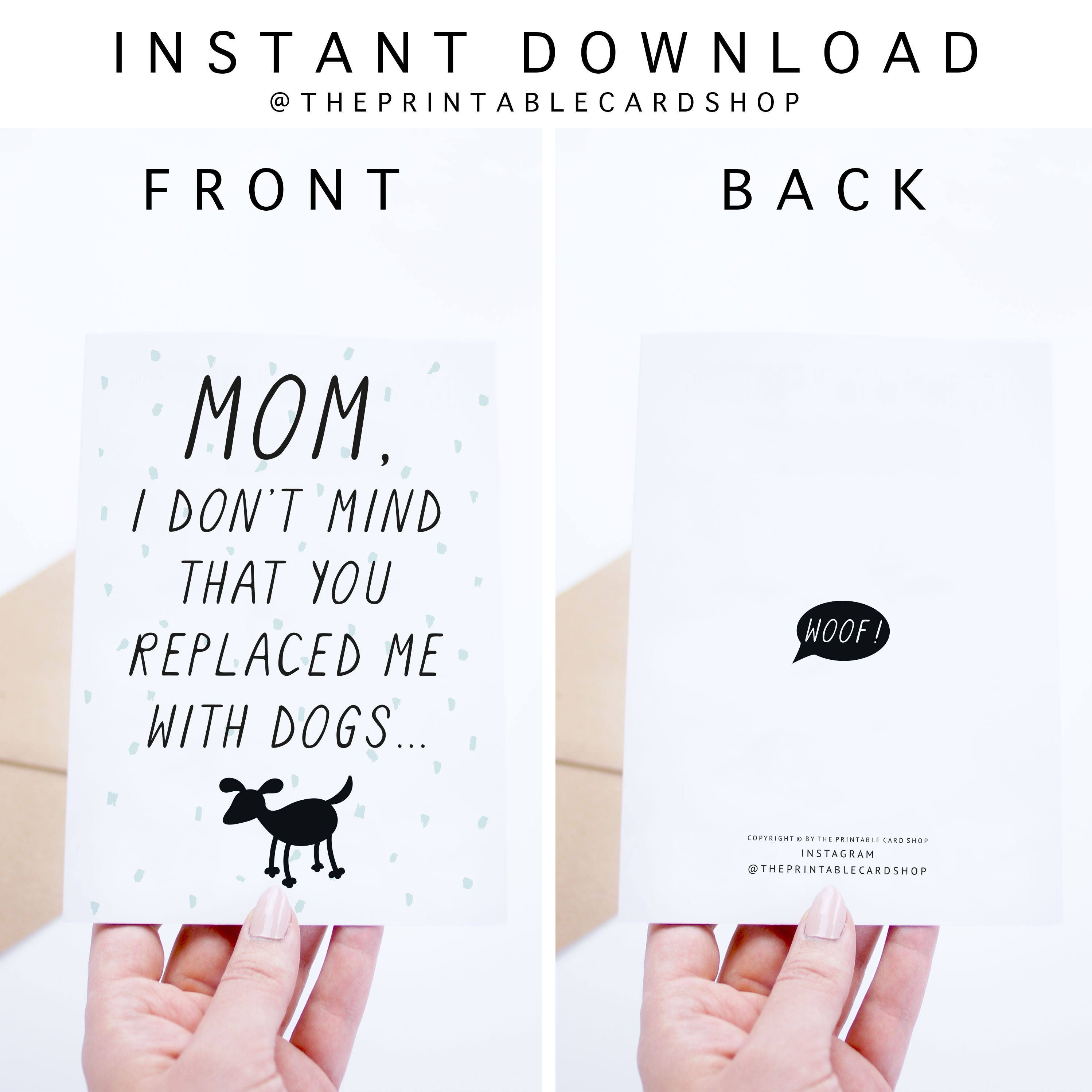 Mothers Day Cards Instant Download, Funny Mother's Day Printable Card ...