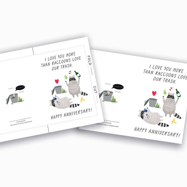 Printable Anniversary Cards, Instant Download Funny Anniversary Cards ...
