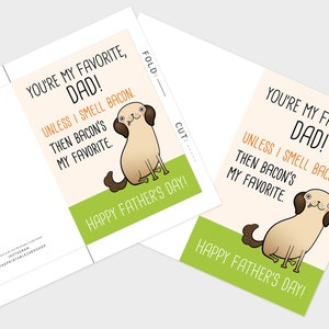 For Pet Lovers, Printable Father Card, Fathers Day Instant Download ...