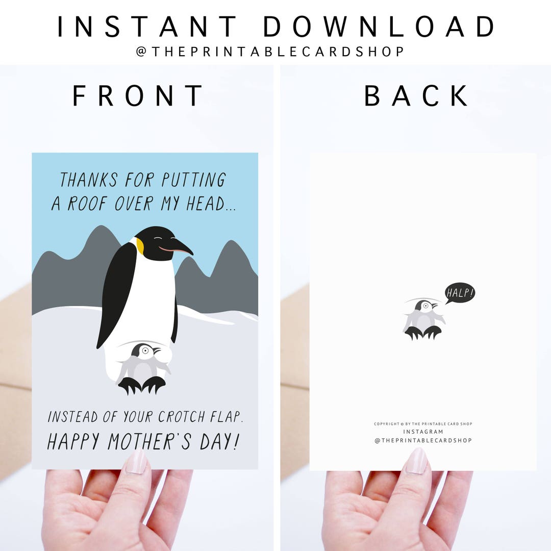 Funny Mothers Day Cards Printable, Funny Mother's Day Digital Download ...