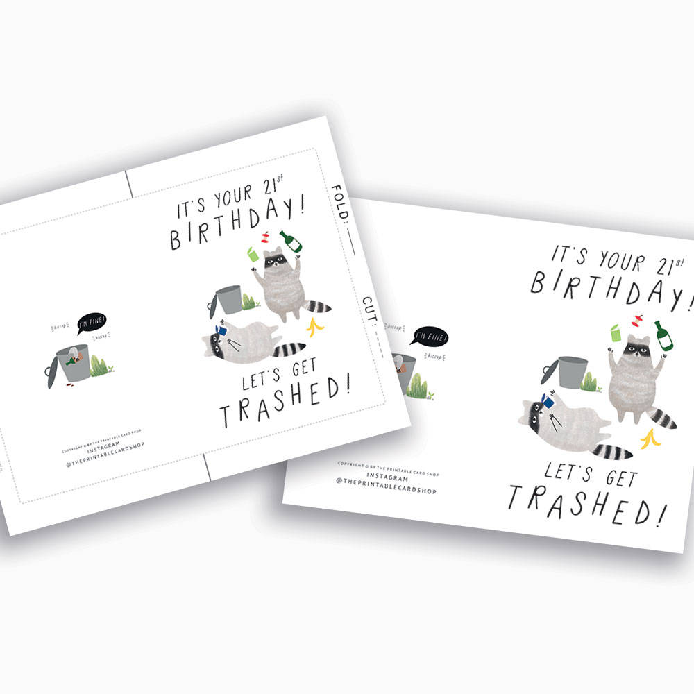 Printable 21st Birthday Cards Funny 21 Birthday Cards Instant - Etsy