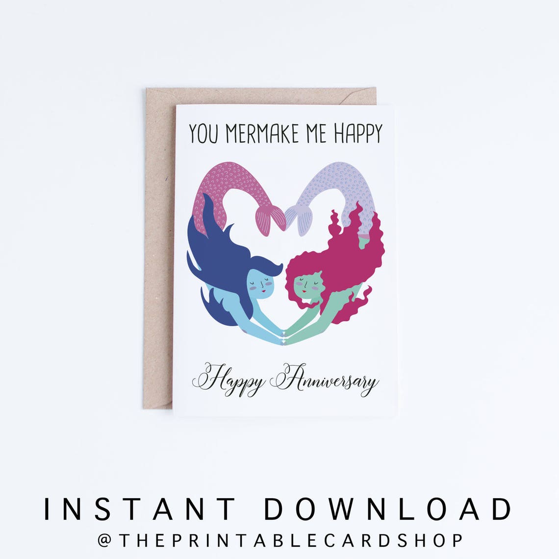 Printable Anniversary Cards, Lesbian Anniversary Card Instant Download ...