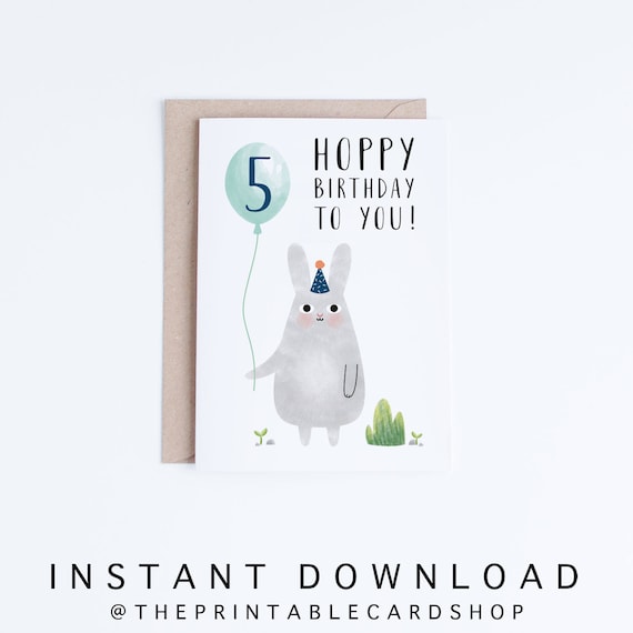 printable 5th birthday cards boys fifth birthday card instant etsy israel