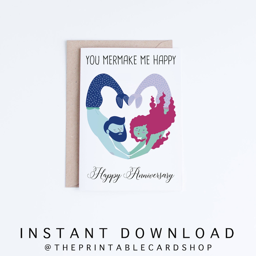 Printable Anniversary Cards, Funny Anniversary Cards Instant Download ...