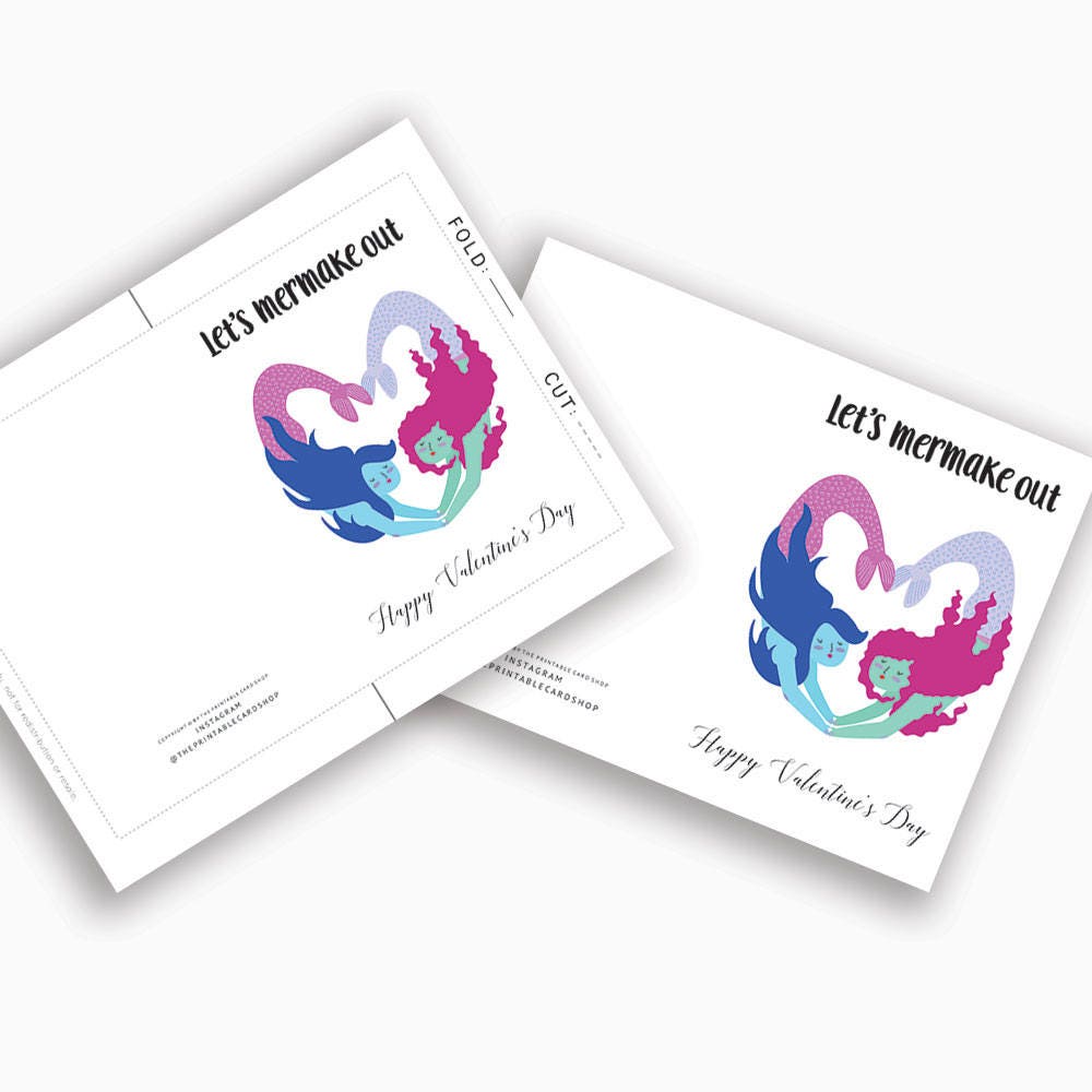 Printable Valentine's Day Cards, Lesbian Valentines Card Instant ...