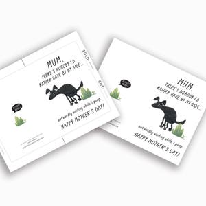 Printable Mothers Day Cards Instant Download, Funny Mother's Day Card, From the Dog, Gifts for Her, Black Dog Mums, Mothering Sunday image 3