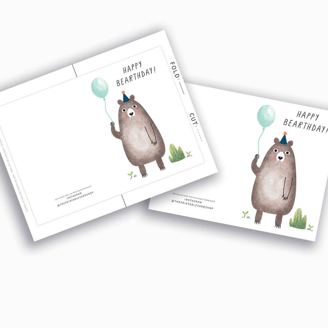 Printable Birthday Cards, Kids Birthday Card Instant Download, Birthday ...