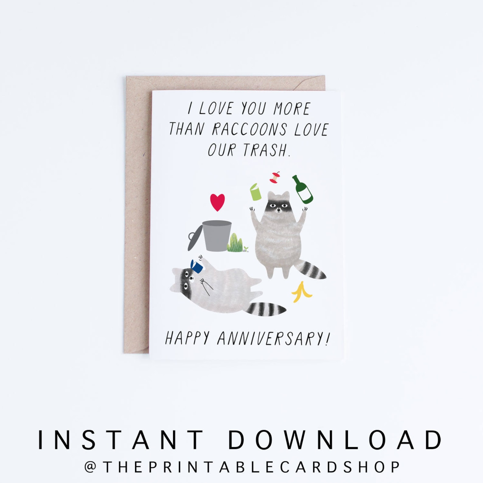 Printable Anniversary Cards, Instant Download Funny Anniversary Cards ...