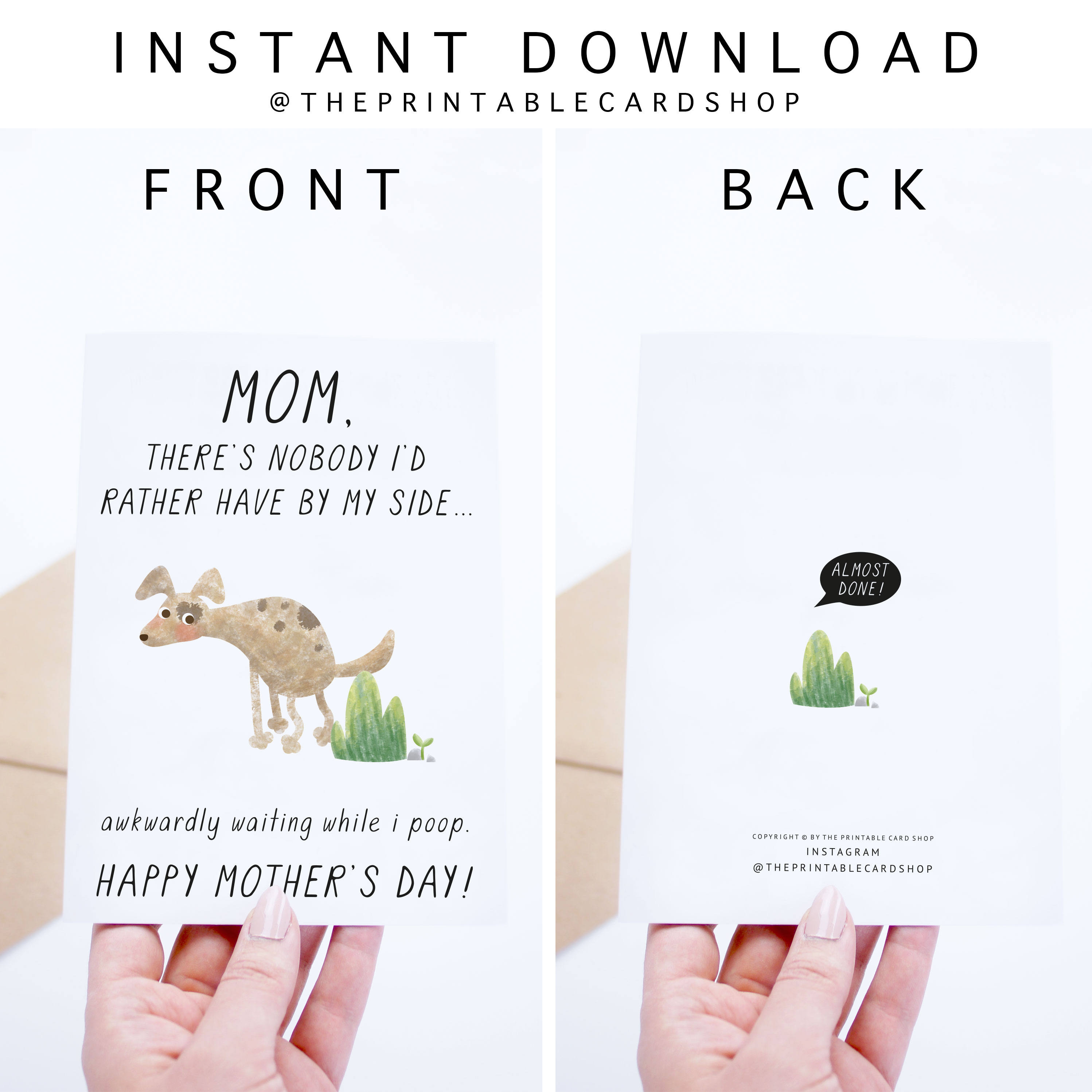 Printable Mothers Day Card Instant Download, Funny Mother's Day Card ...