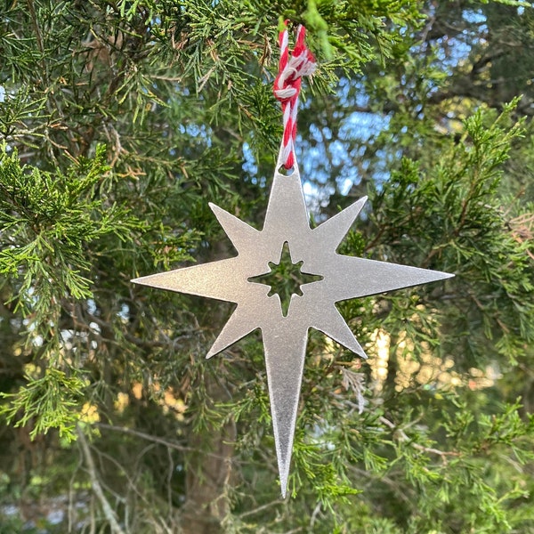 Bethlehem star, metal ornament, Star of Bethlehem, Nativity, Christmas Ornaments, Gift Idea, metal star