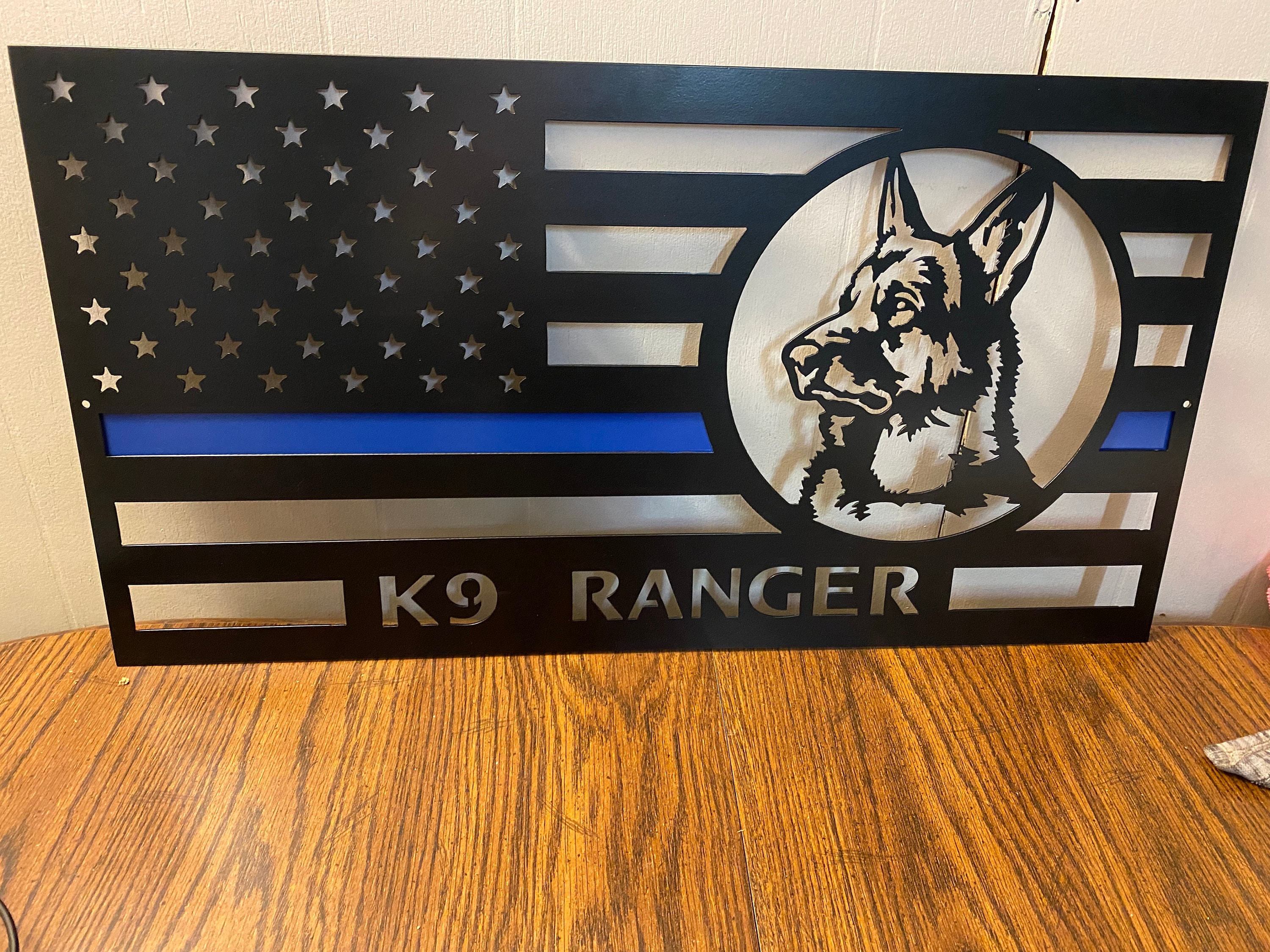 Mokarier Polizei-Hundeflagge – Deutscher Schäferhund K9 Design, 90 X 152 Cm, Mit Messingösen – Für Wand, Garten & Deko