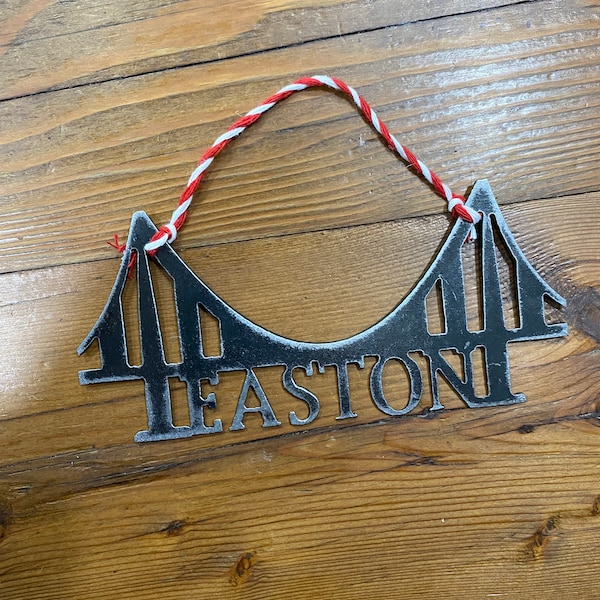 Easton PA ornament, metal bridge ornament, Easton Pennsylvania, Lehigh valley, Bethlehem PA, Christmas gift