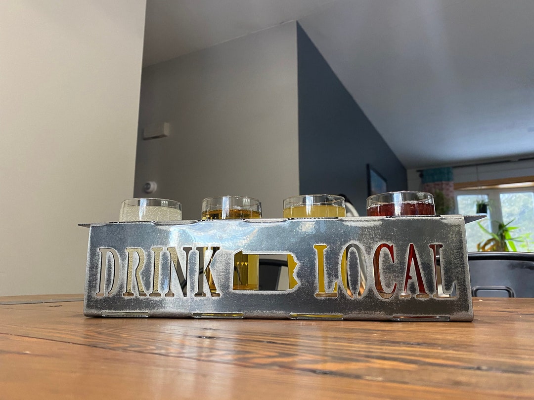 Beer Flight, Metal Personalized Beer Flight, Gift Idea | Home Bar ...
