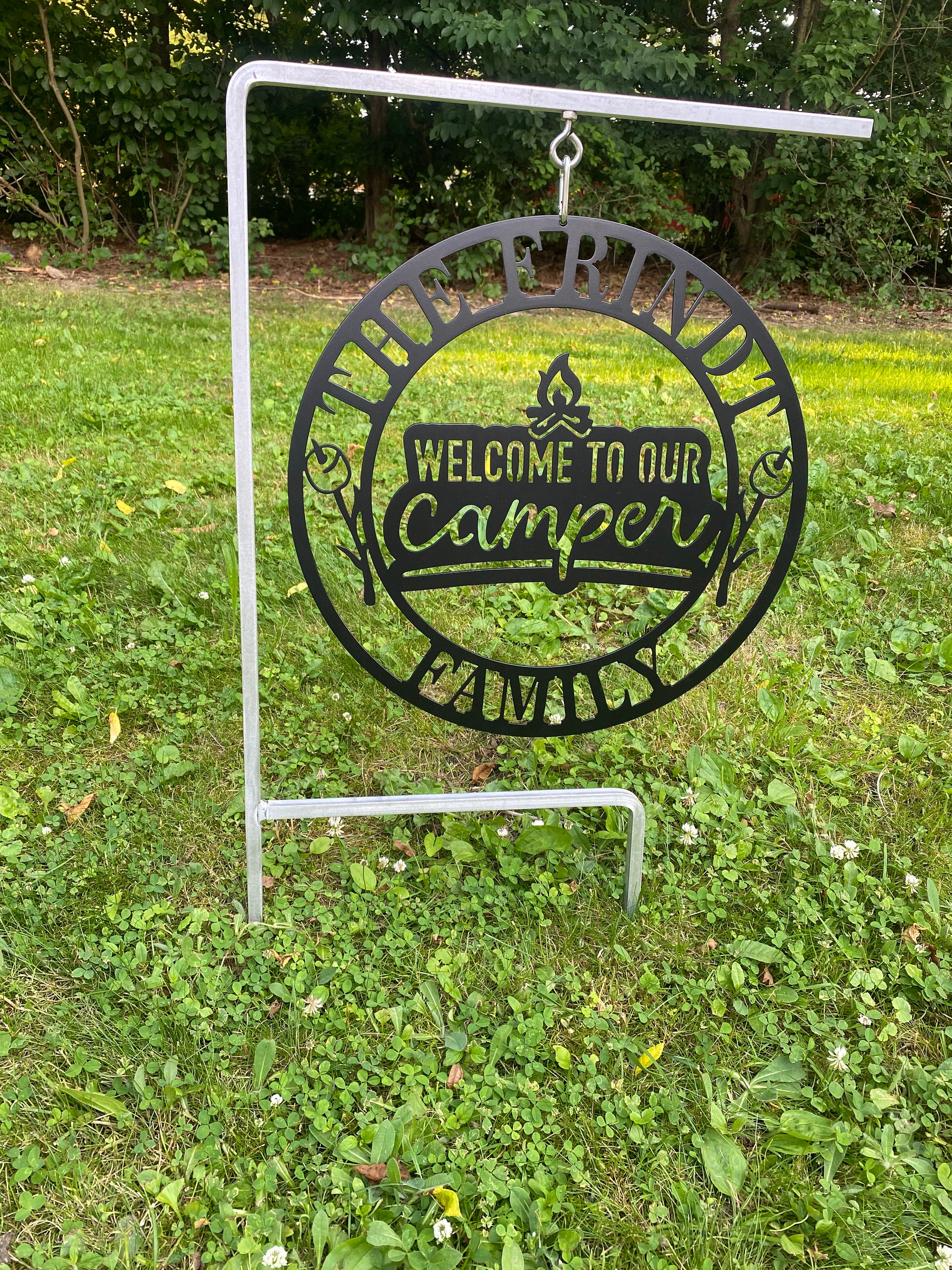 Metal Sign Post, Camp Sign Post, Yard Stake, Custom Sign Post, Small ...