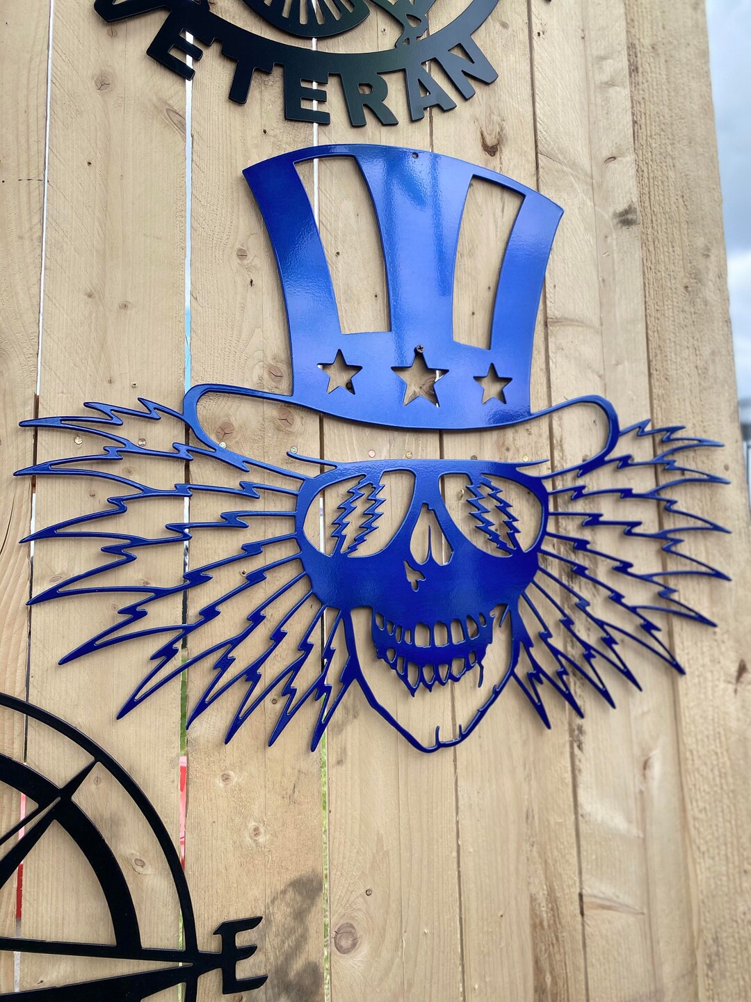 Metal Grateful Dead Uncle Sam, Dead Head, Metal Wall Art, Dead Head Art