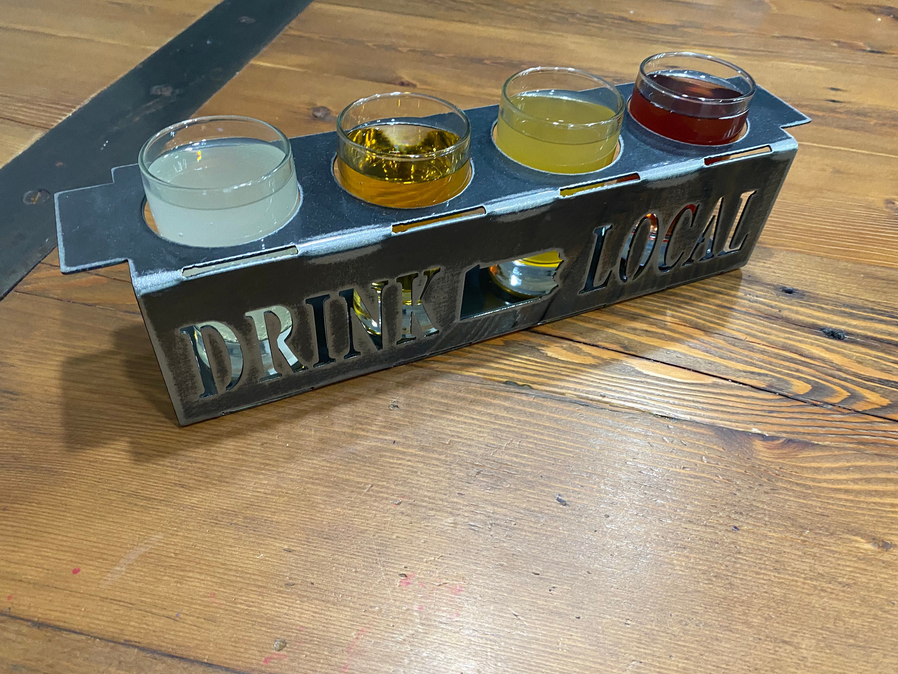 Beer Flight, Metal Personalized Beer Flight, Gift Idea | Home Bar ...