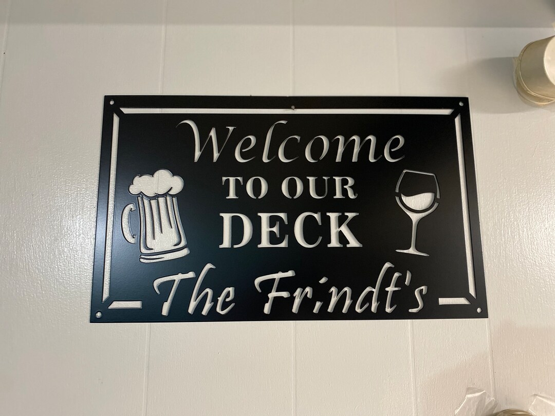 Sign Indoor Outdoor Family Sign Deck Patio Etsy