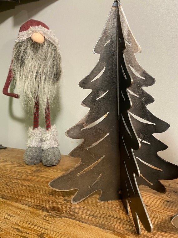 Metall Bäume, Weihnachtsbaum Metall, Weihnachtsbaum Dekor, 3D Baum, Tischdekoration, rustikal, Winter, rustikal, Kabine, Kaminsims, Tablescape
