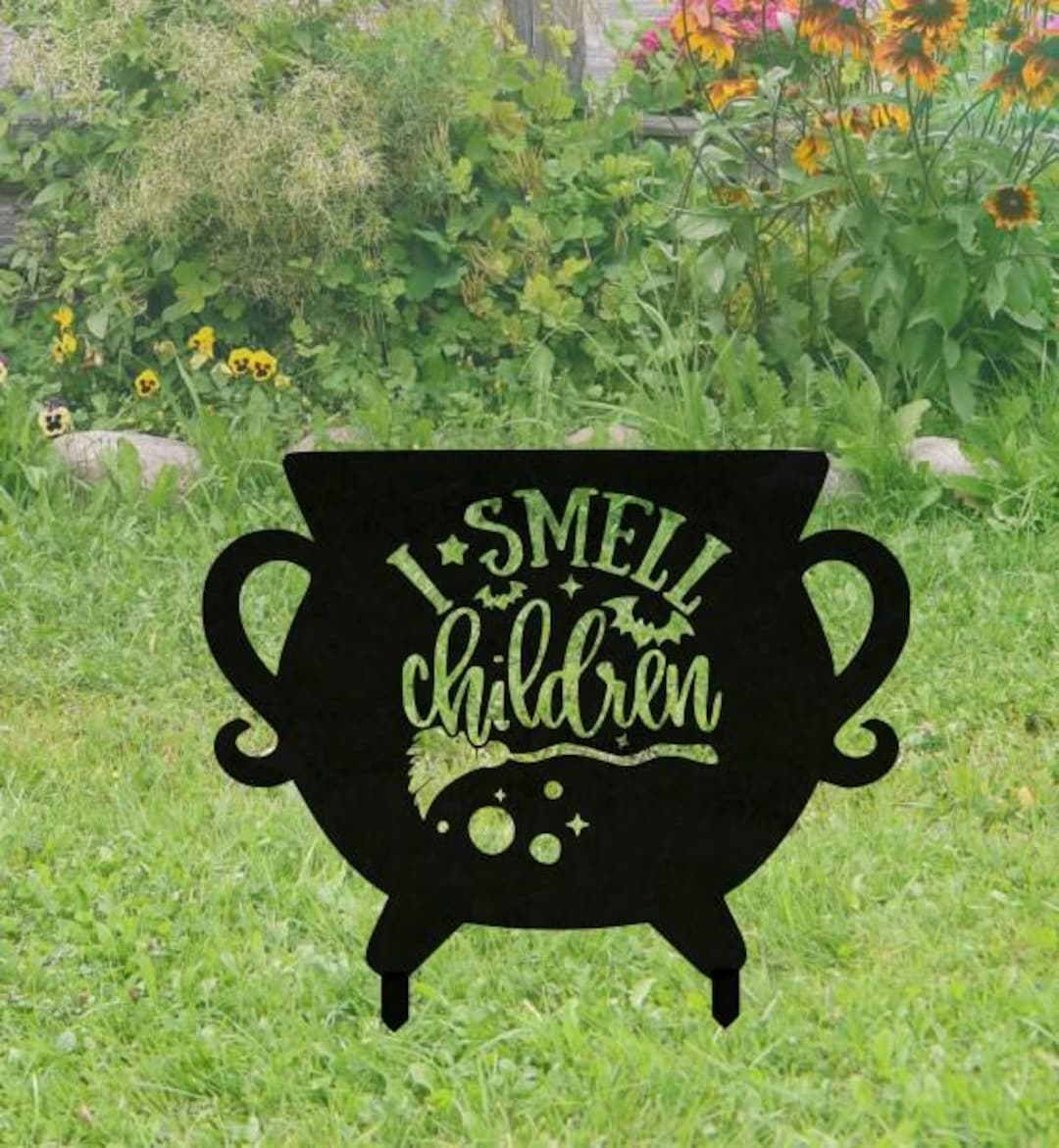Metal Cauldron Yard Stake: Halloween Witch Decor - Etsy