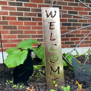 Metal Welcome Sign | Garden Welcome Sign | Indoor Outdoor | Rustic ...