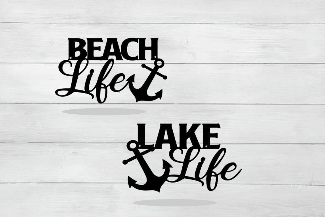 Beach Life Lake Life Metal Wall Decor Indoor Outdoor Sign Etsy