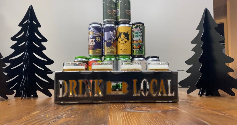 Beer Flight, Metal Personalized Beer Flight, Gift Idea | Home Bar ...