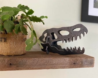 Metal Raptor Skull Business Card Holder