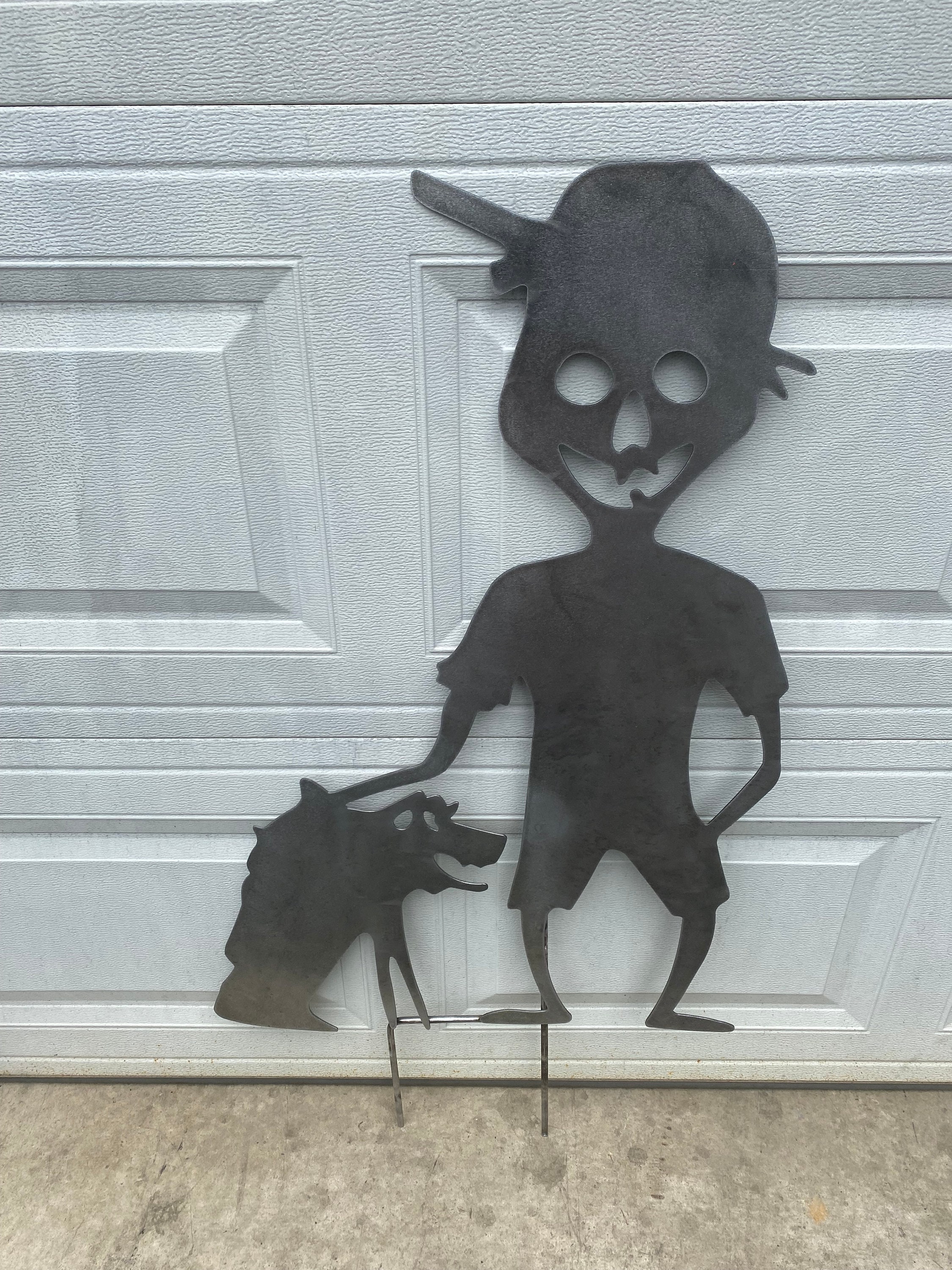 Zombie Boy mit Hund Metall Metereinsatz Etsy