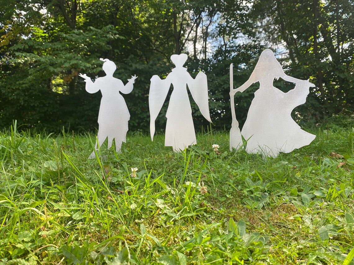 Witch Metal Yard Stakes Set of 3 Shadow Caster Halloween Etsy