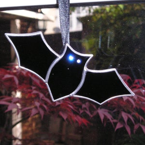 Stained Glass Bat, Halloween, Thanksgiving, Stained Glass Suncatcher, Handmade in England image 3