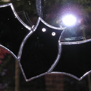 Stained Glass Bat, Halloween, Thanksgiving, Stained Glass Suncatcher, Handmade in England image 1