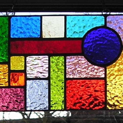 Multicolor Flower Ornaments for Doors Home Windows Decoration and Gifts Shellee Abstract Rainbow Geometric Stained Glass Window Hanging Panel Suncatcher,Acrylic Pendant Home Decoration