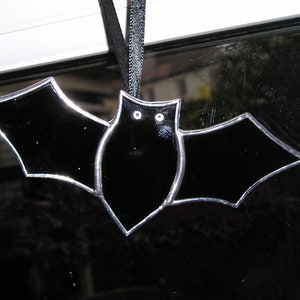 Stained Glass Bat, Halloween, Thanksgiving, Stained Glass Suncatcher, Handmade in England image 5