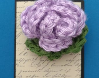 Pin, Crocheted soft Brooch, Rose