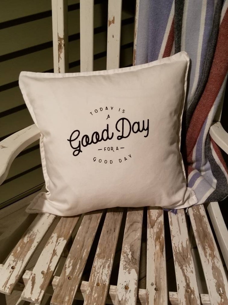 Farmhouse Chic Decorative Pillow Inspirational Quotes Fixer Etsy