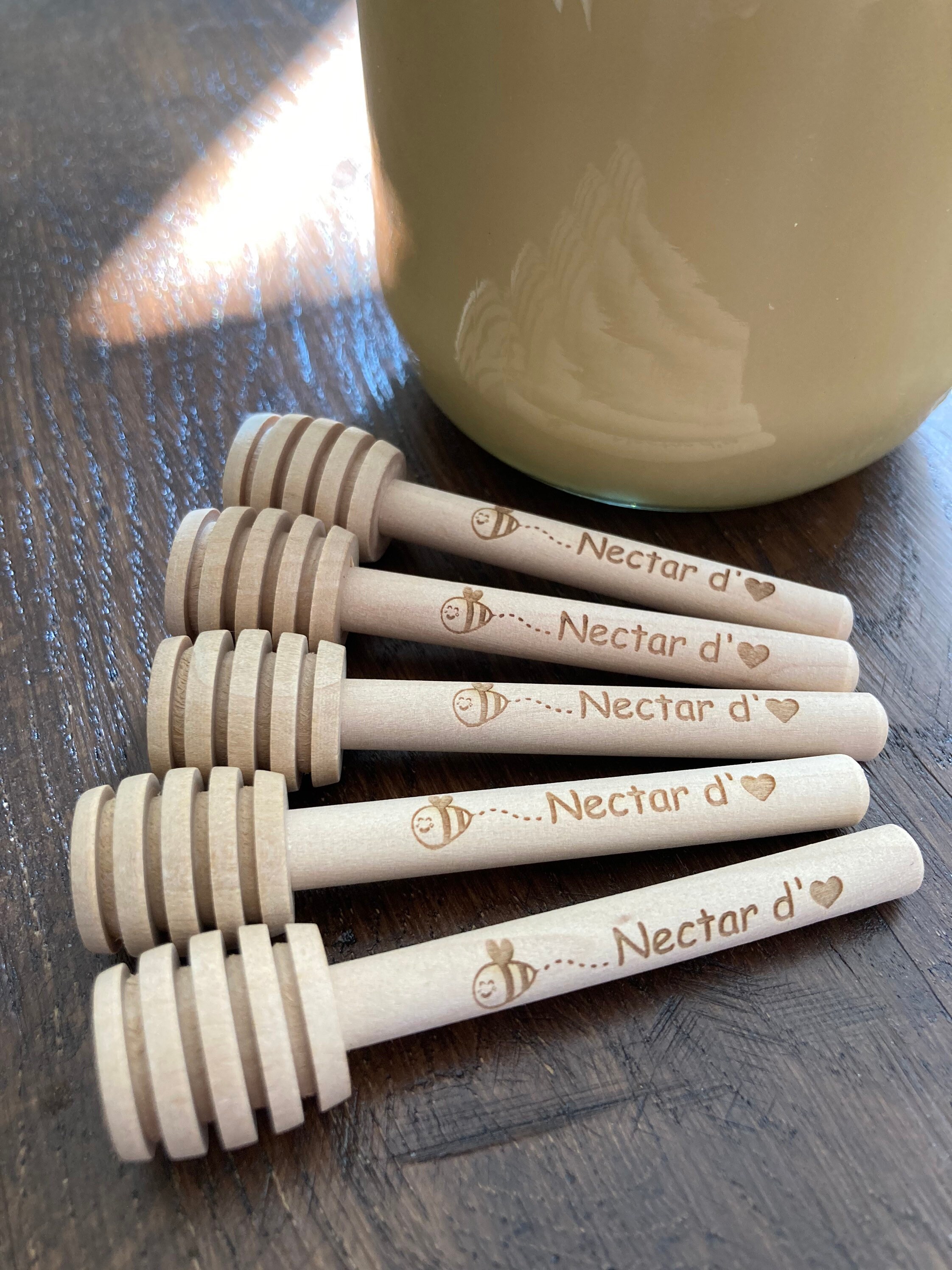 Wedding Favours Personalised Honey dippers Custom Honey Etsy