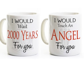 Rory and Amy Coffee Mugs - Who Inspired Mugs for Wedding Anniversary Marriage Gifts - His and Hers Couple