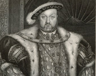 King Henry the Eight - "Portraits of Illustrious Personages of Great Britain" by Edmund Lodge.