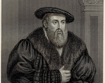 1884 - Johannes Kepler, German astronomer – Steel Engraving from the Imperial Dictionary