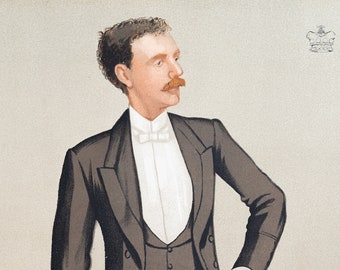 1892 - Charles Cochrane Lord Lamington - Original print caricature from "Vanity Fair"