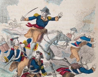 1859年、ホワイト＆ヴァン・インゲンによる手彩色版画「ワシントンが
