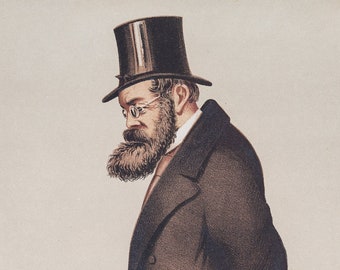1873 - Samuel Plimsoll, English social reformer, Statesman No. 140 - Original print caricature from "Vanity Fair"