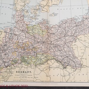 Reiches Deutschland - Antike Landkarte der nördlichen Region - 19.Jahrhundert